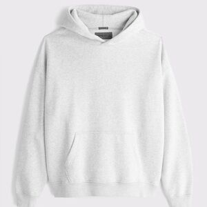 Abercrombie Oversized Essential Popover Hoodie Light Heather Gray Size Large